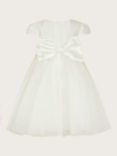 Monsoon Baby Butterfly Florish 3D Occasion Dress, Ivory