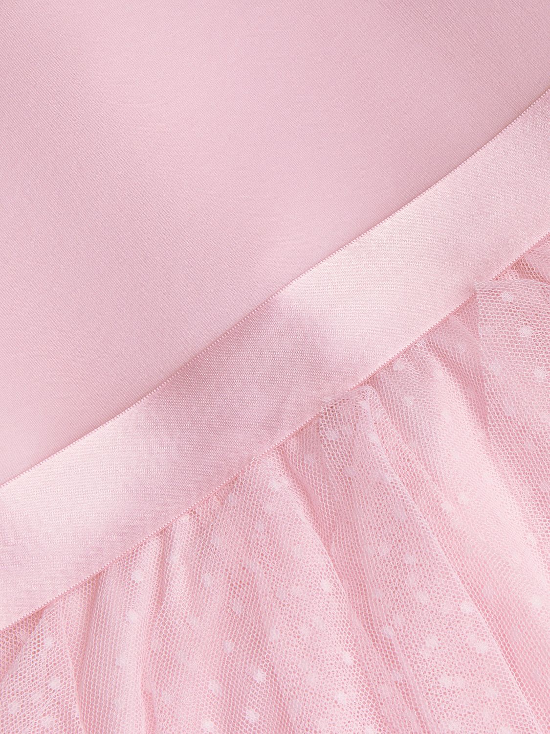 Monsoon Baby Milie Ruffle Pin Dot Occasion Dress, Pink at John Lewis ...