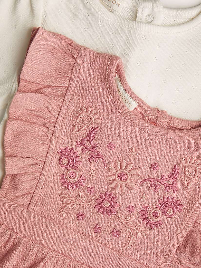 Buy Monsoon Baby Top And Dress Set, Pink Online at johnlewis.com