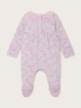 Monsoon Baby Ditsy Floral Quilt Sleepsuit, Pink