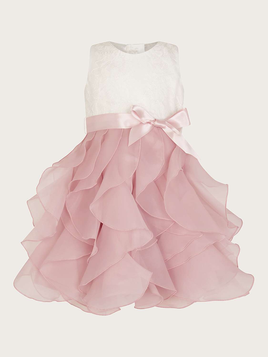Buy Monsoon Baby Lace Ruffle Cancan Occasion Dress, Pink Online at johnlewis.com