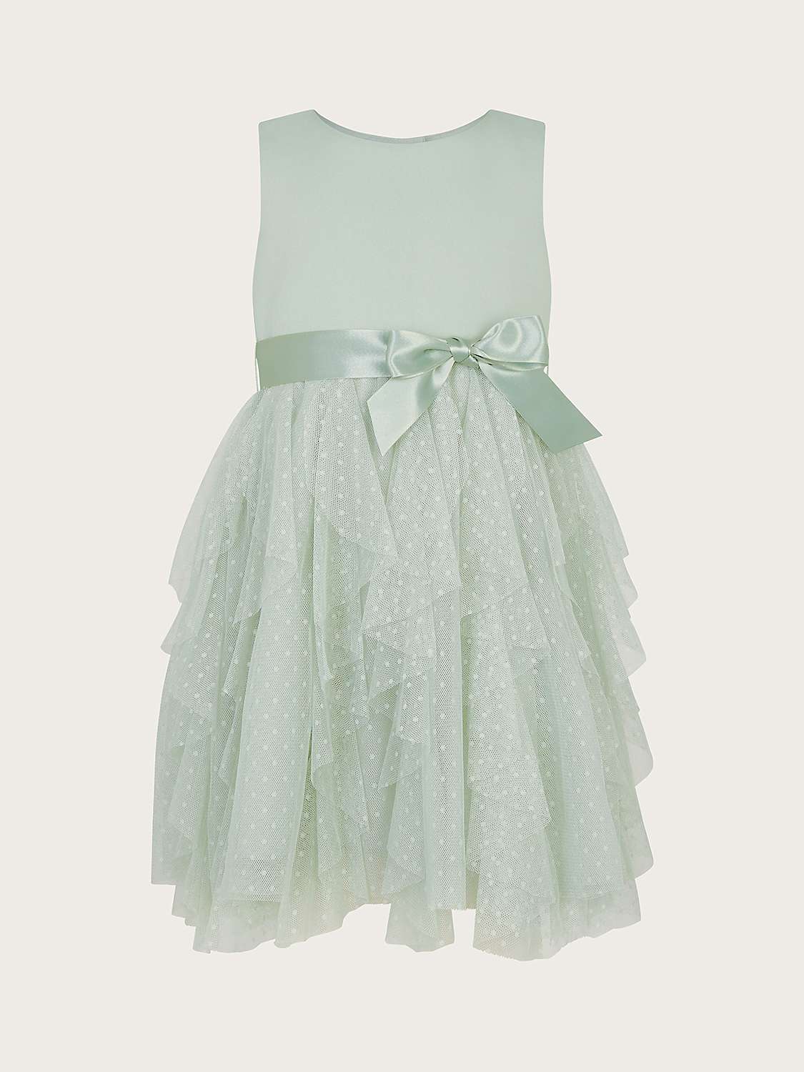 Buy Monsoon Baby Milie Ruffle Pin Dot Occasion Dress Online at johnlewis.com