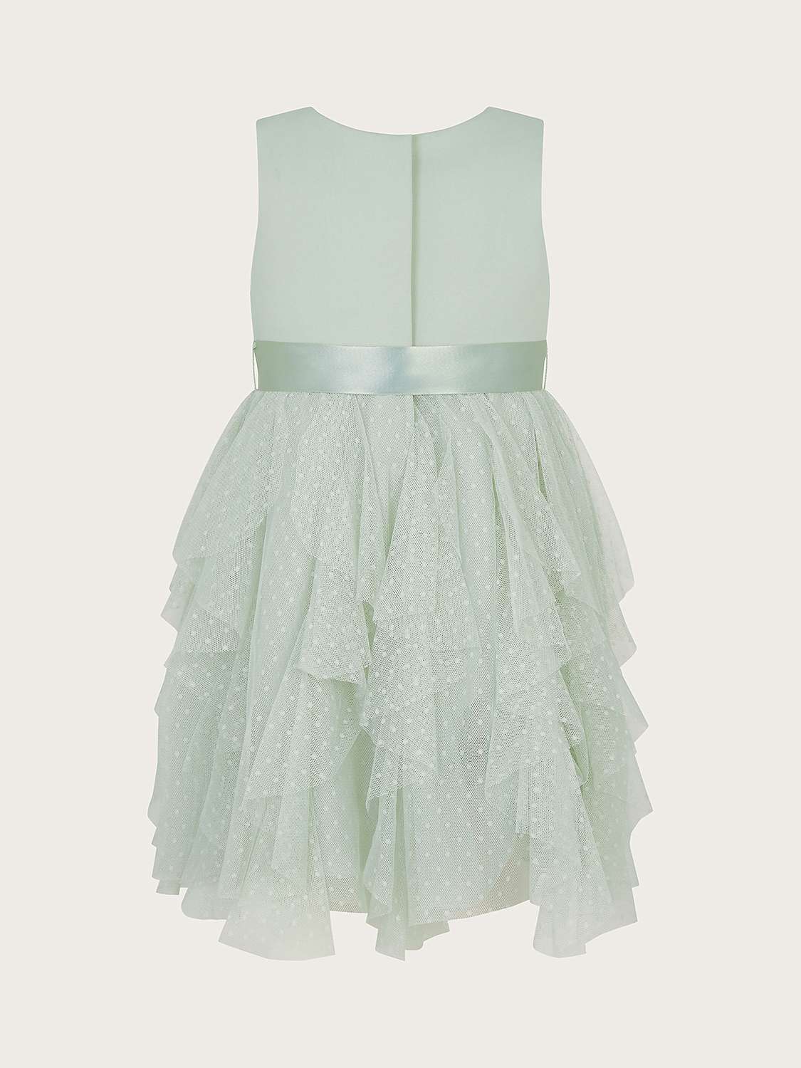Buy Monsoon Baby Milie Ruffle Pin Dot Occasion Dress Online at johnlewis.com