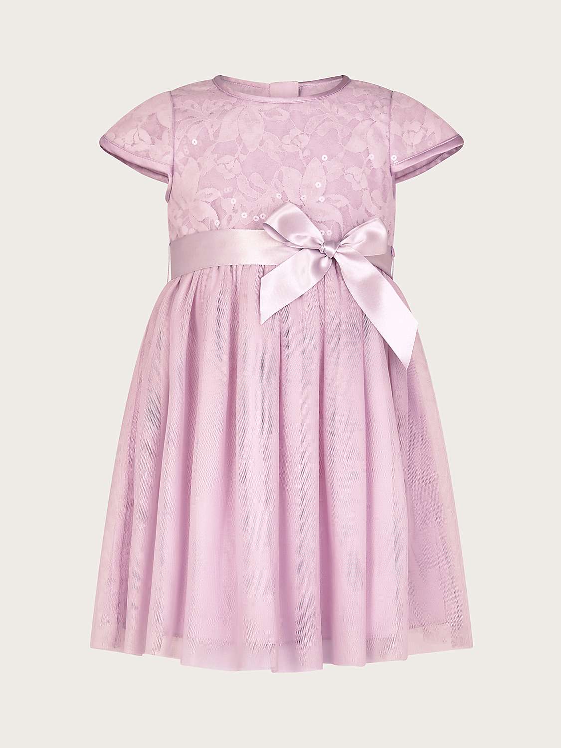 Buy Monsoon Baby Lacey Truth Sequin Occasion Dress, Lilac Online at johnlewis.com
