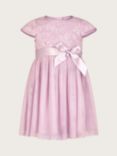 Monsoon Baby Lacey Truth Sequin Occasion Dress, Lilac, Lilac