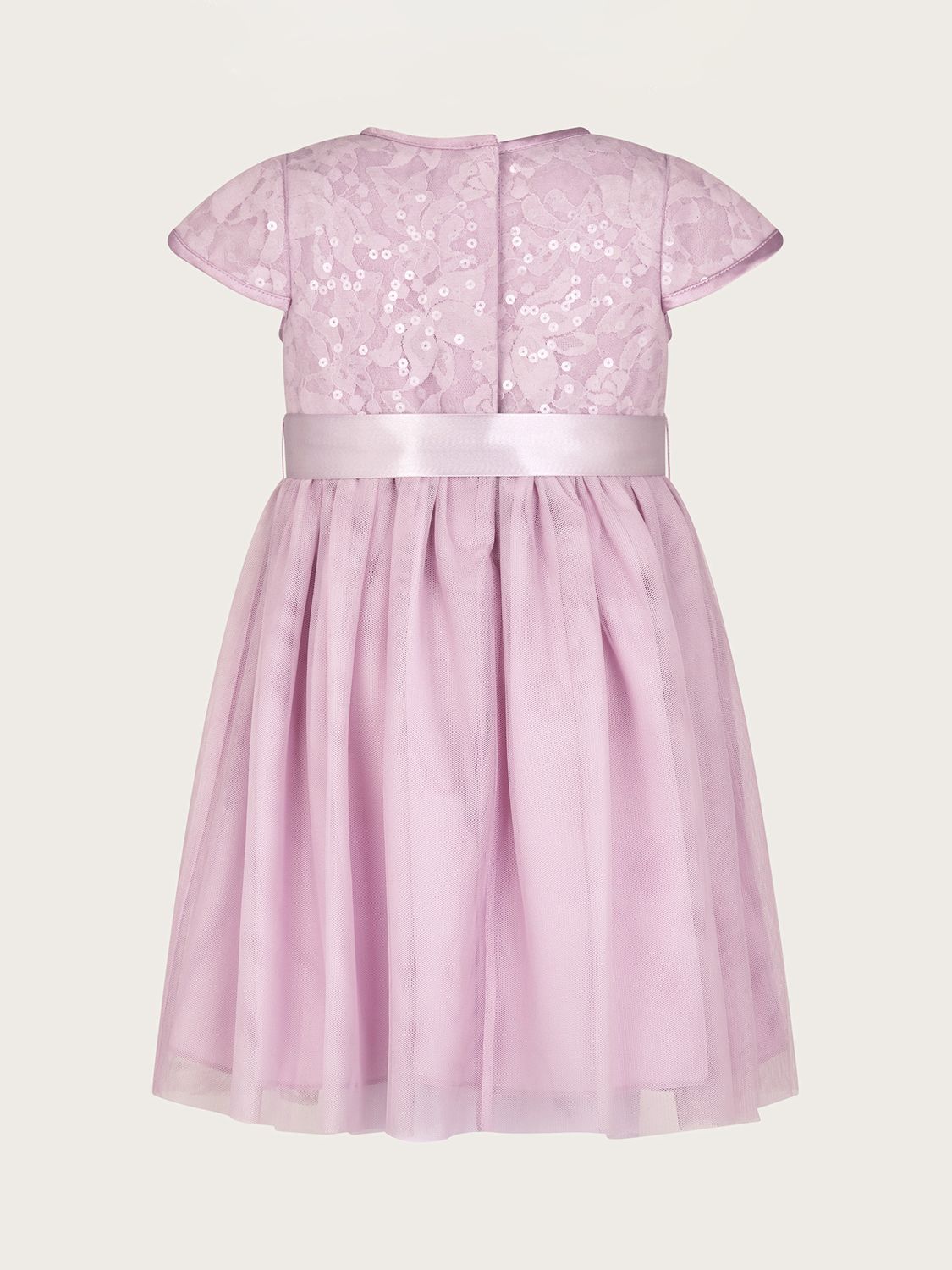 Buy Monsoon Baby Lacey Truth Sequin Occasion Dress, Lilac Online at johnlewis.com