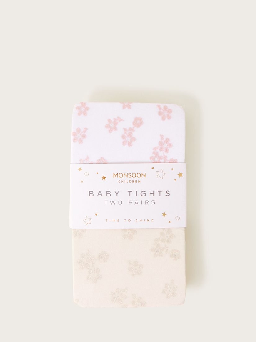 Buy Monsoon Baby Perlato Tights, Multi Online at johnlewis.com