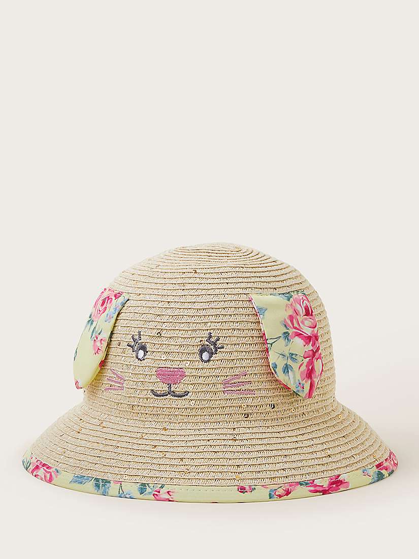Buy Monsoon Baby Bunny Straw Hat, Lemon/Multi Online at johnlewis.com