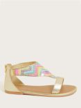 Monsoon Kids' Sequin Rainbow Sandals, Multi