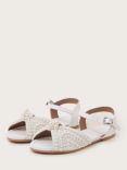 Monsoon Kids' Pearly Pearl Sandals, Ivory