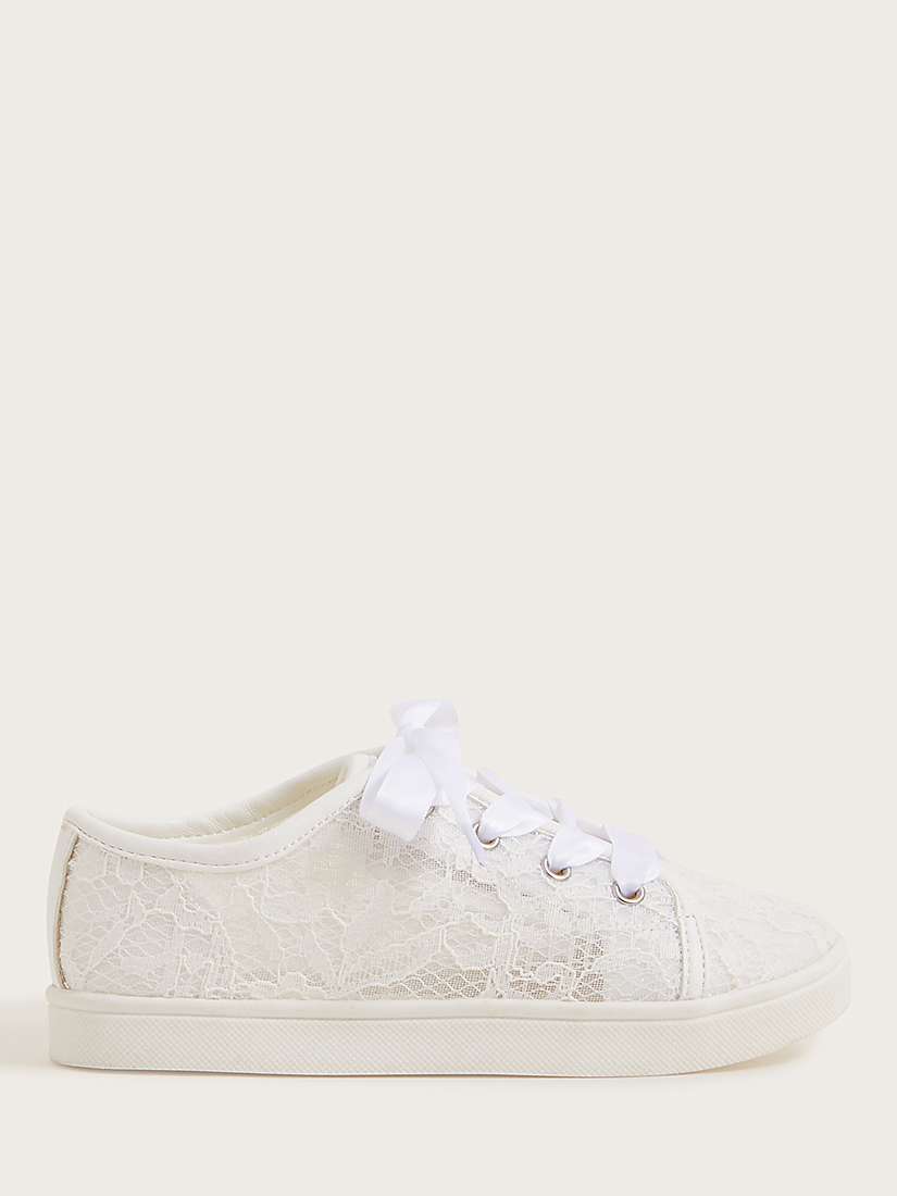Buy Monsoon Kids' Lacey Princess Trainers, Ivory Online at johnlewis.com