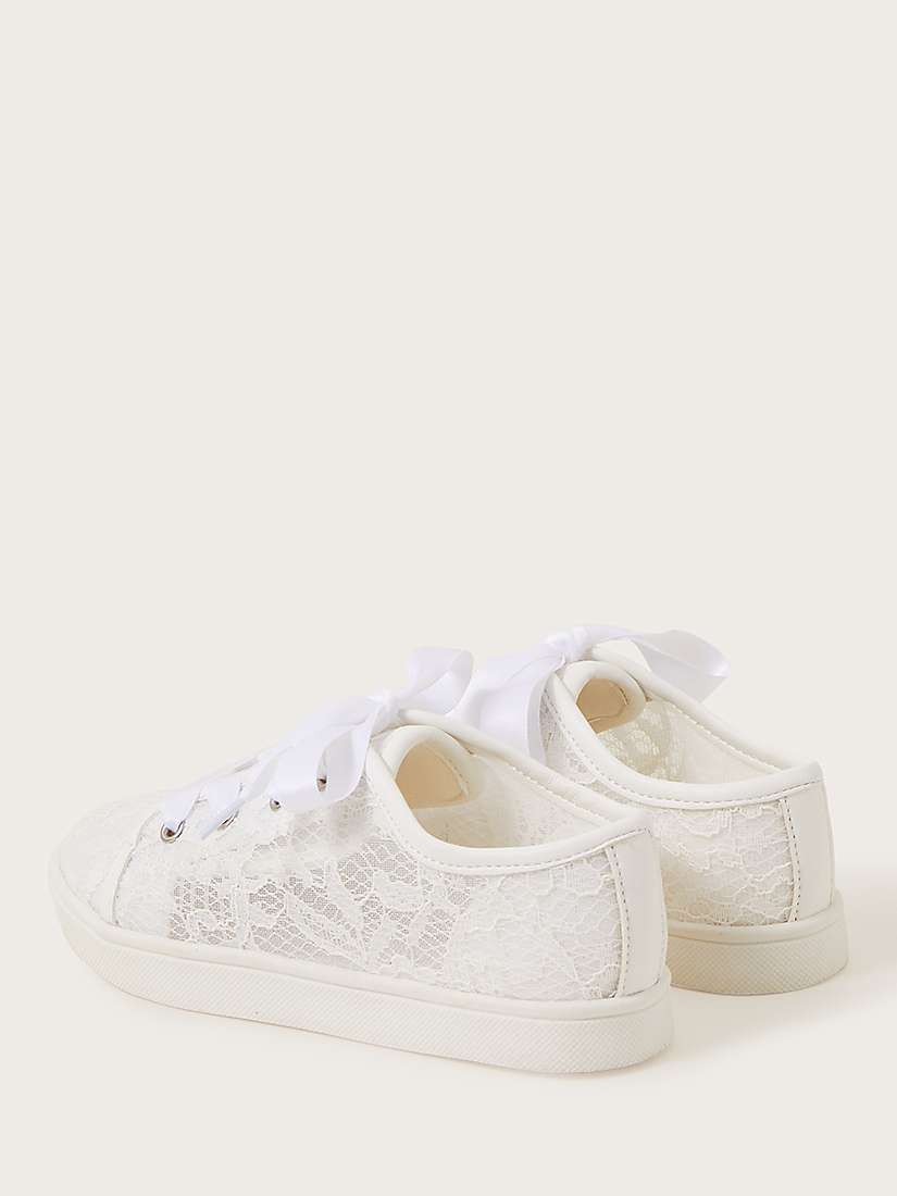 Buy Monsoon Kids' Lacey Princess Trainers, Ivory Online at johnlewis.com