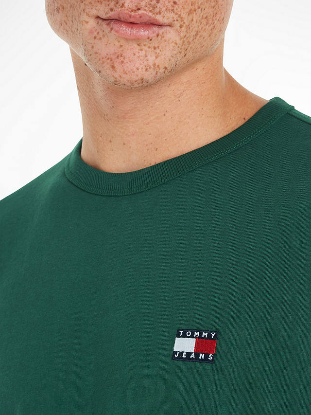 Tommy Hilfiger Tommy Jeans Badge Cotton T-Shirt, Court Green