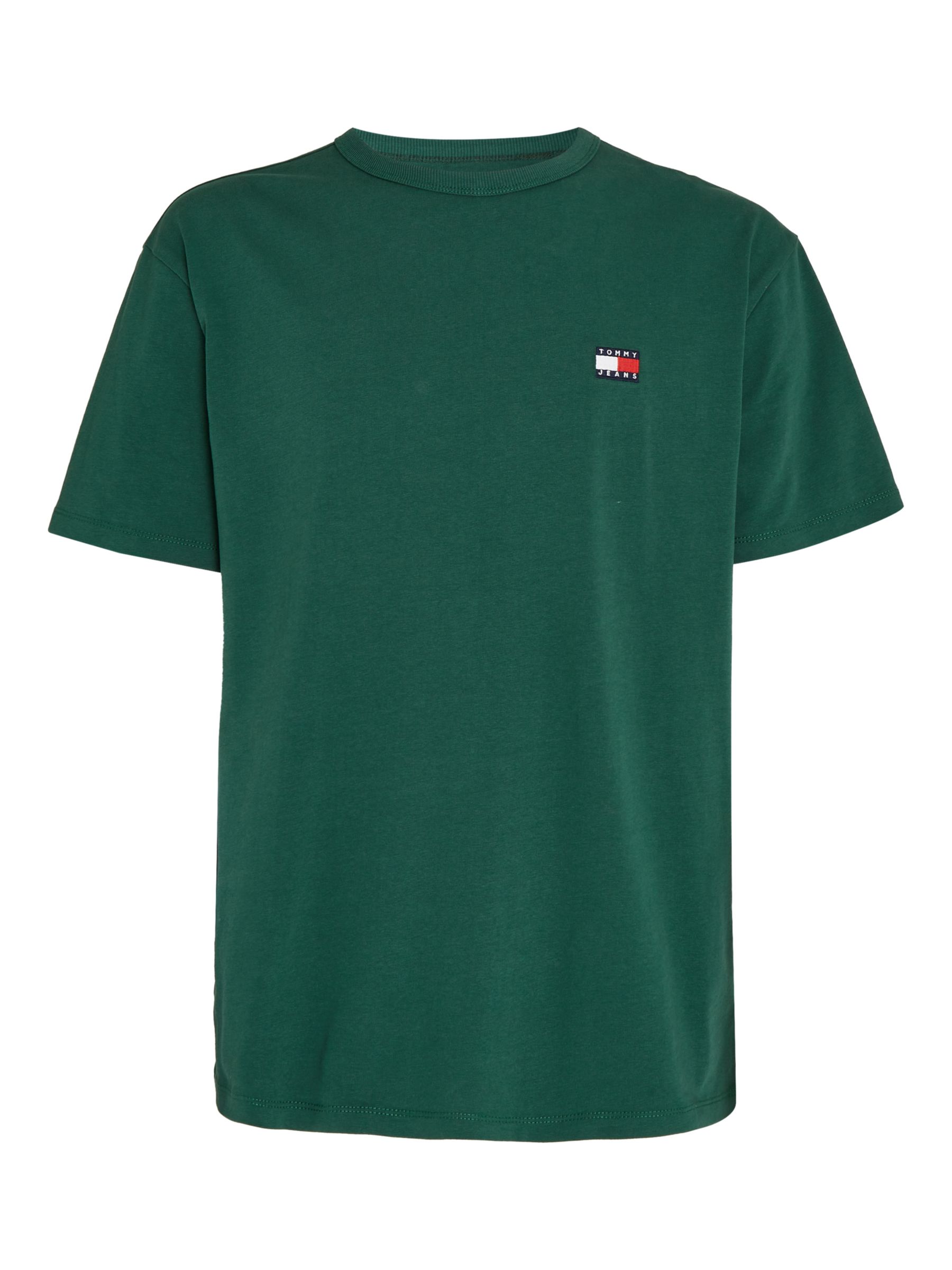 Tommy Hilfiger Tommy Jeans Badge Cotton T-Shirt, Court Green, XS