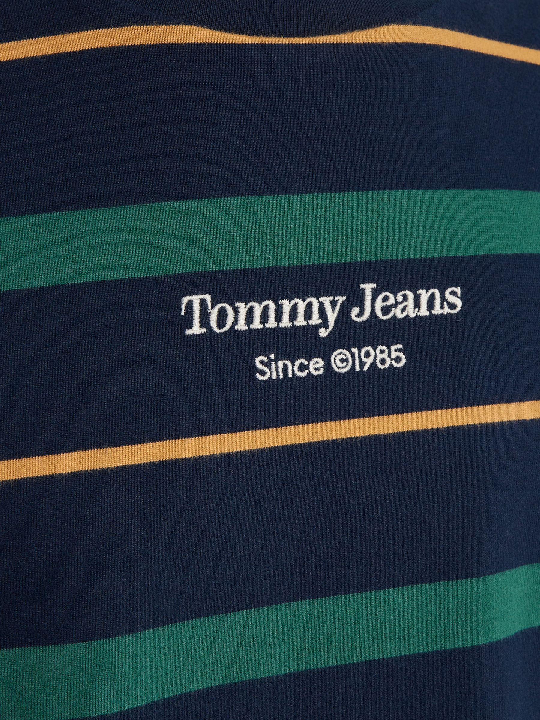 Buy Tommy Jeans Stripe Long Sleeve T-Shirt, Navy/Multi Online at johnlewis.com