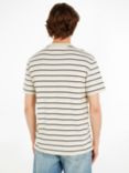 Tommy Jeans Rib Knit Stripe Short Sleeve T-Shirt, Newsprint/Multi