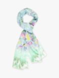 chesca Bloom Floral Silk Cashmere Scarf, Multi