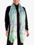 chesca Bloom Floral Silk Cashmere Scarf, Multi