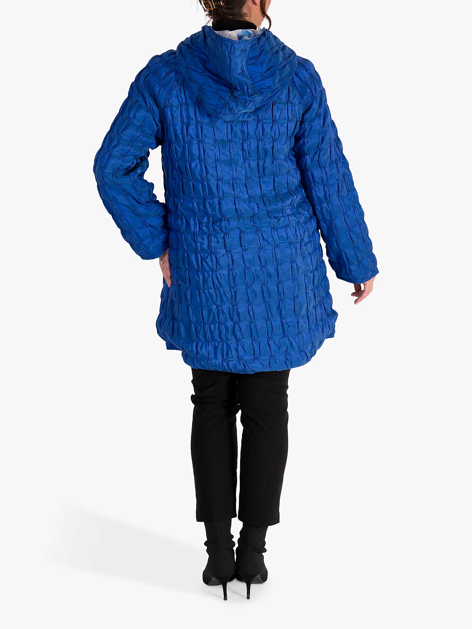 Buy chesca Marbled Print Quilted Reversible Coat, Cobalt/Multi Online at johnlewis.com