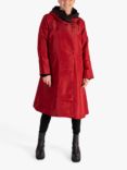 chesca Accordian Collar Hooded Reversible Raincoat