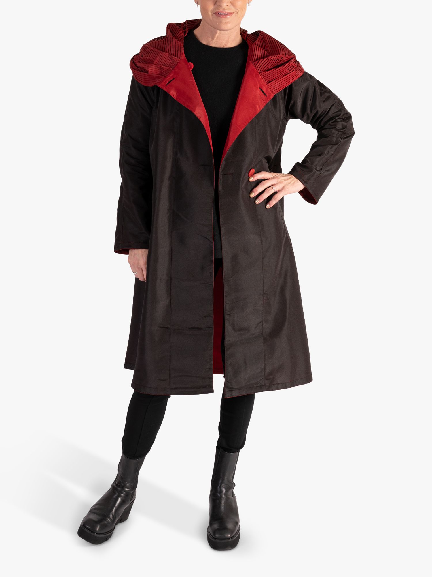 Buy chesca Accordian Collar Hooded Reversible Raincoat Online at johnlewis.com