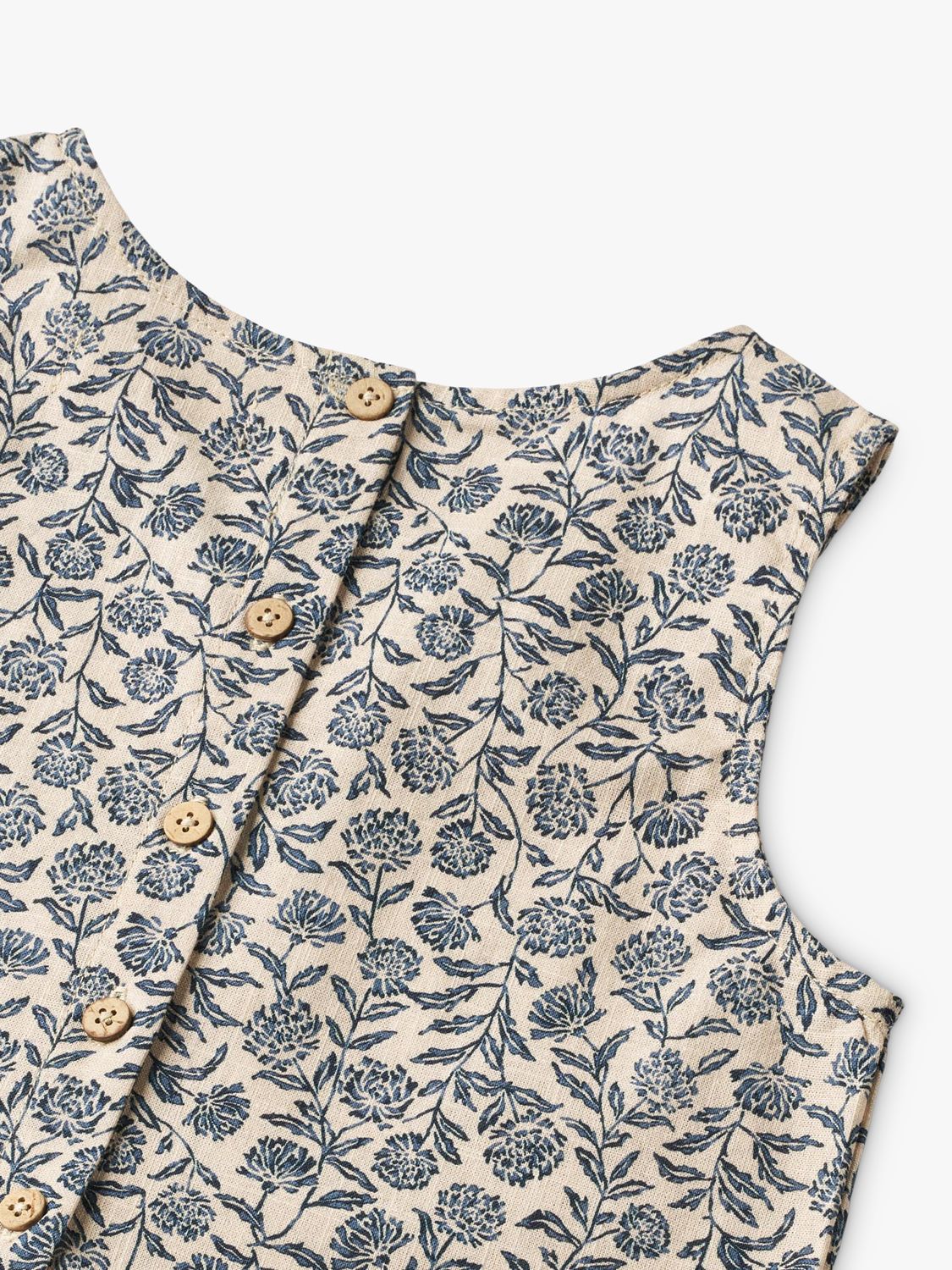 Buy WHEAT Kids' Hella Organic Cotton Floral Print Dress, Navy Online at johnlewis.com
