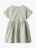 WHEAT Esmaralda Stripe Organic Cotton Dress, Green