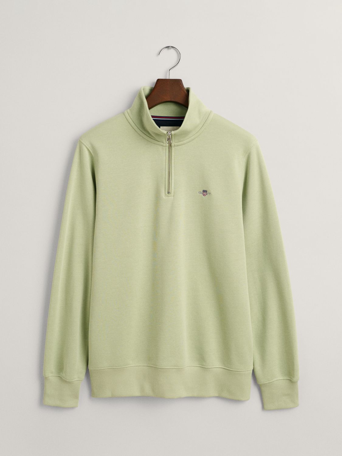 GANT Regular Shield Half Zip Jumper, Milky Matcha, S