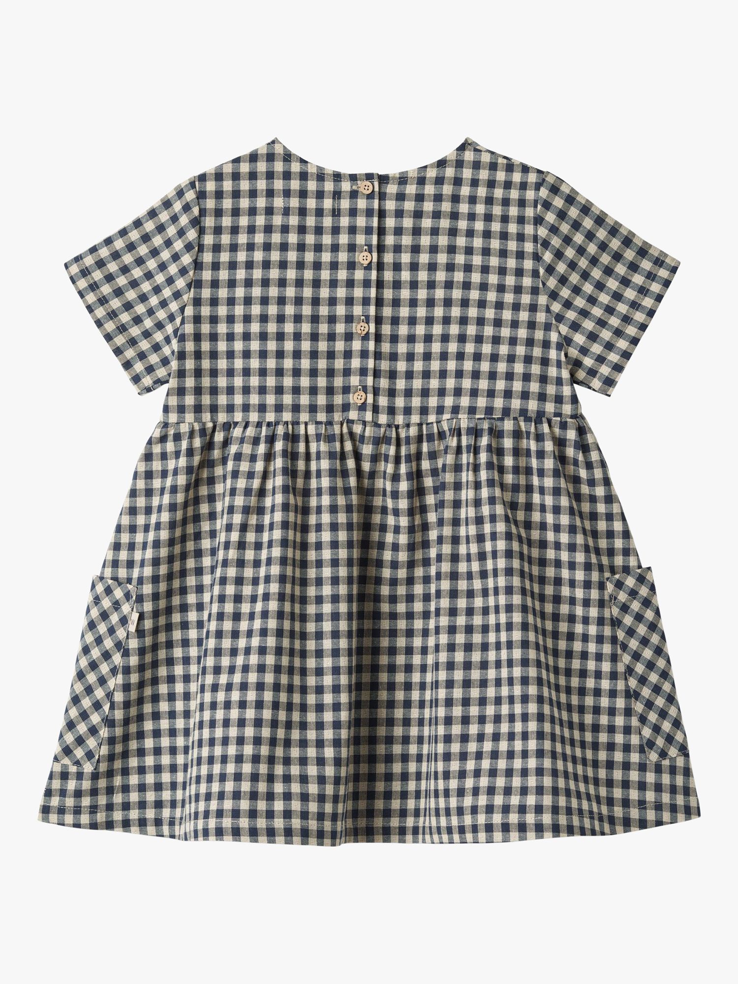 Buy WHEAT Kids' Ayse Check Dress, Navy/Multi Online at johnlewis.com