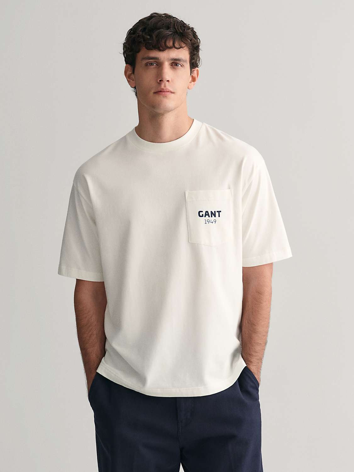 Buy GANT Graphic Short Sleeve T-Shirt, White Online at johnlewis.com