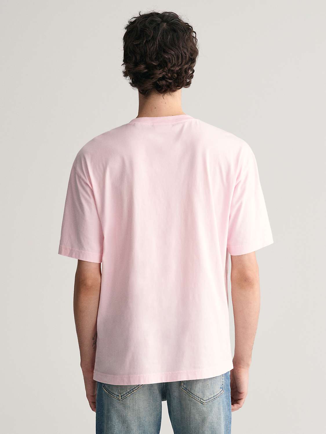Buy GANT Washed Graphic Short Sleeve T-Shirt, Pink/Multi Online at johnlewis.com
