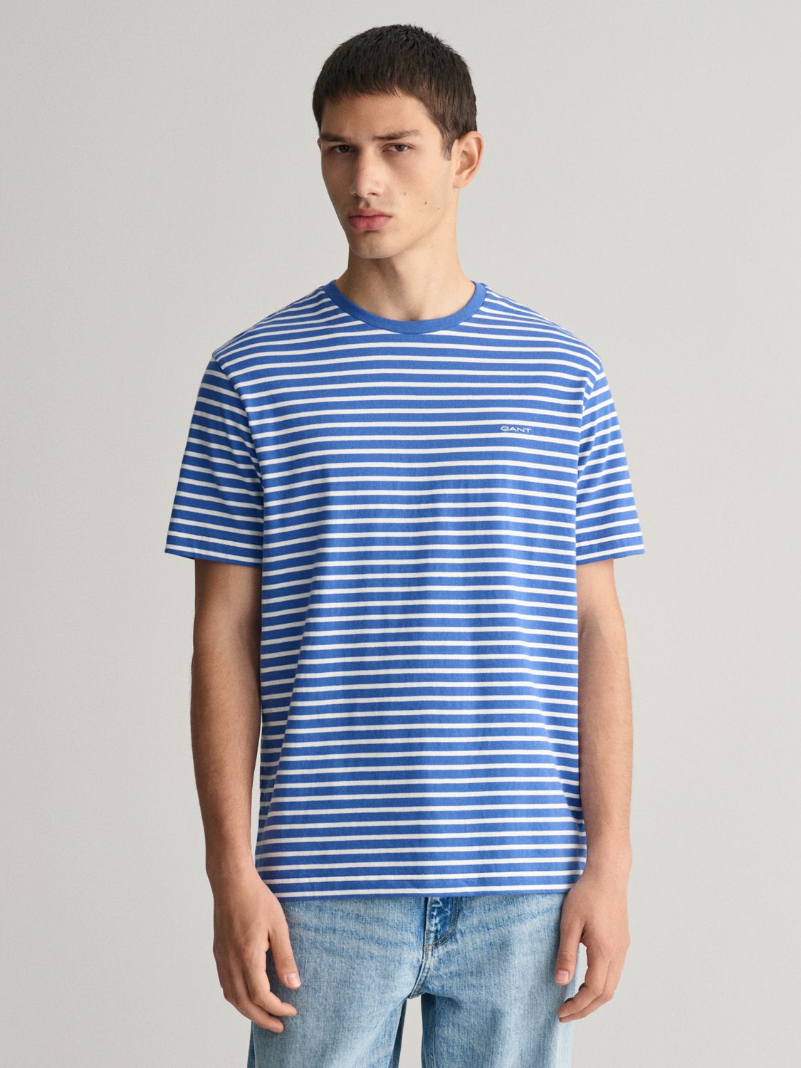 GANT Striped T-Shirt, Blue/White, L