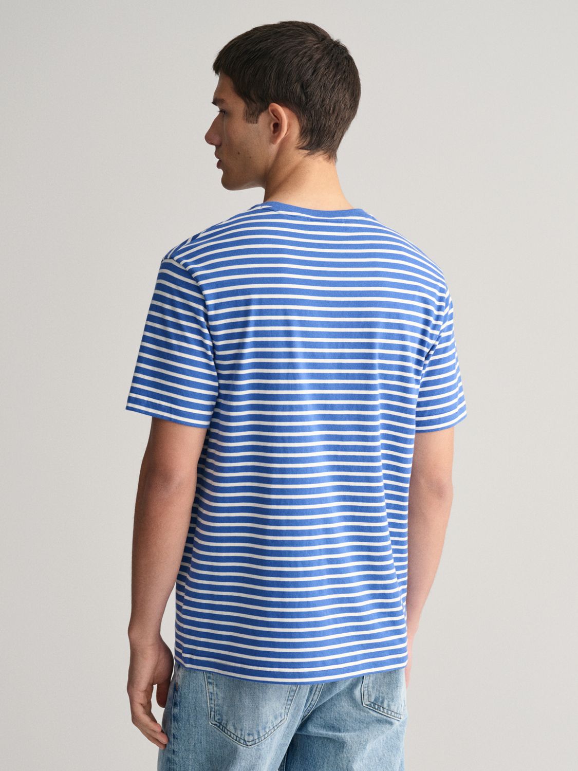 GANT Striped T-Shirt, Blue/White, L