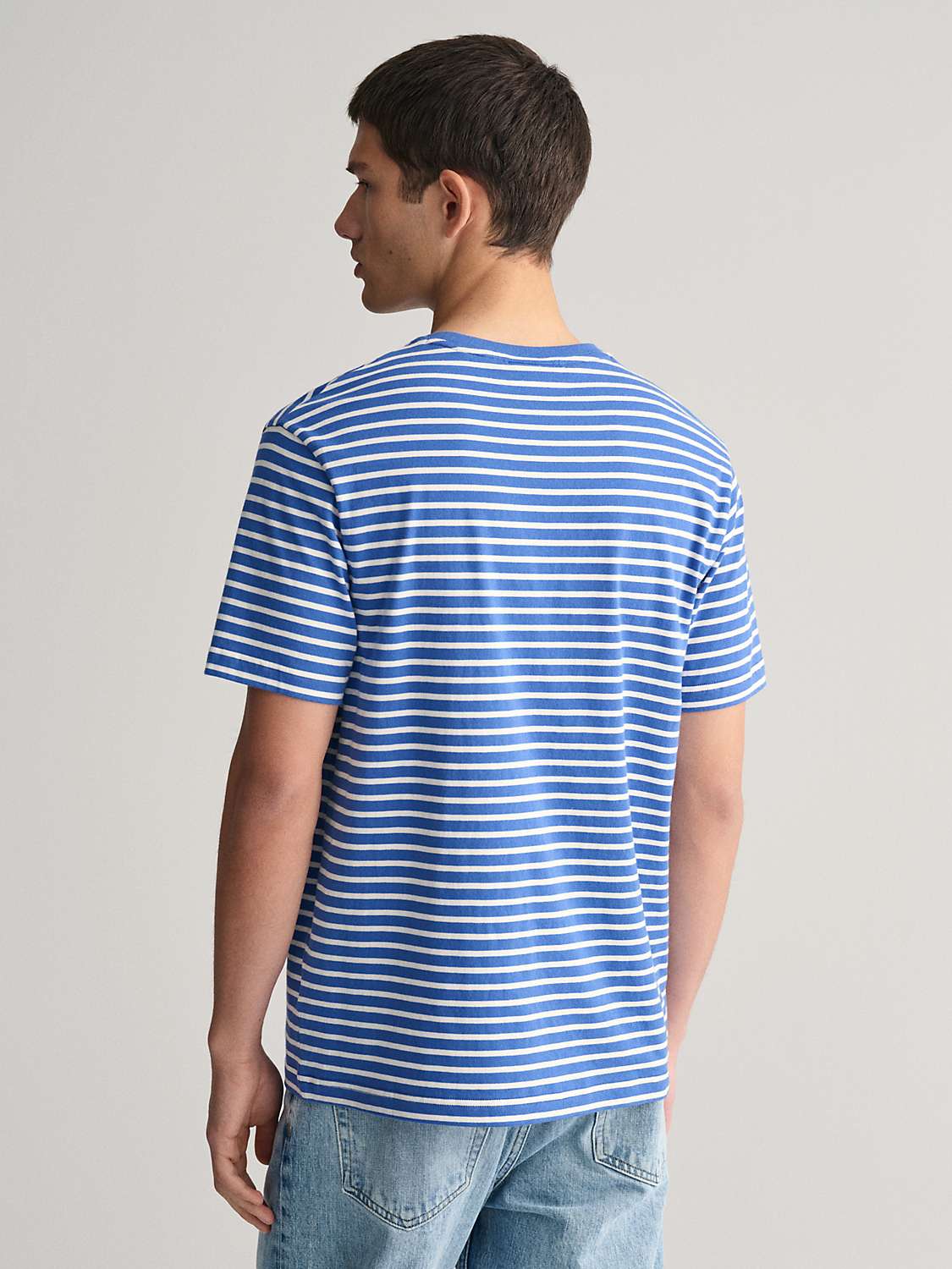 Buy GANT Striped T-Shirt, Blue/White Online at johnlewis.com