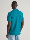 GANT Piqué Shield Short Sleeve Regular Fit Polo Shirt, Ocean Turquosie