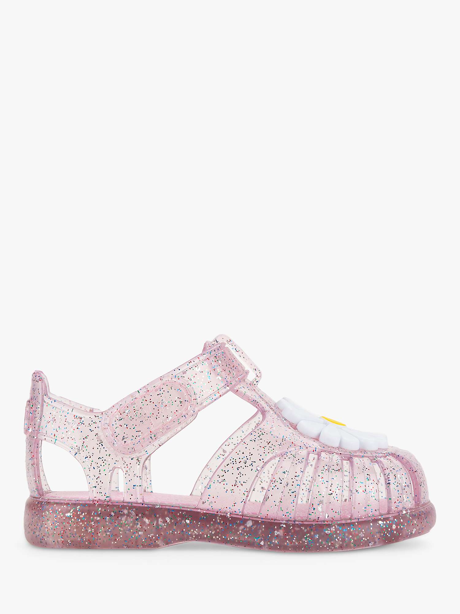 Buy IGOR Kids' Tobby Gloss Glitter Floral Jelly Sandals, Pink Online at johnlewis.com