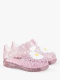 IGOR Kids' Tobby Gloss Glitter Floral Jelly Sandals, Pink