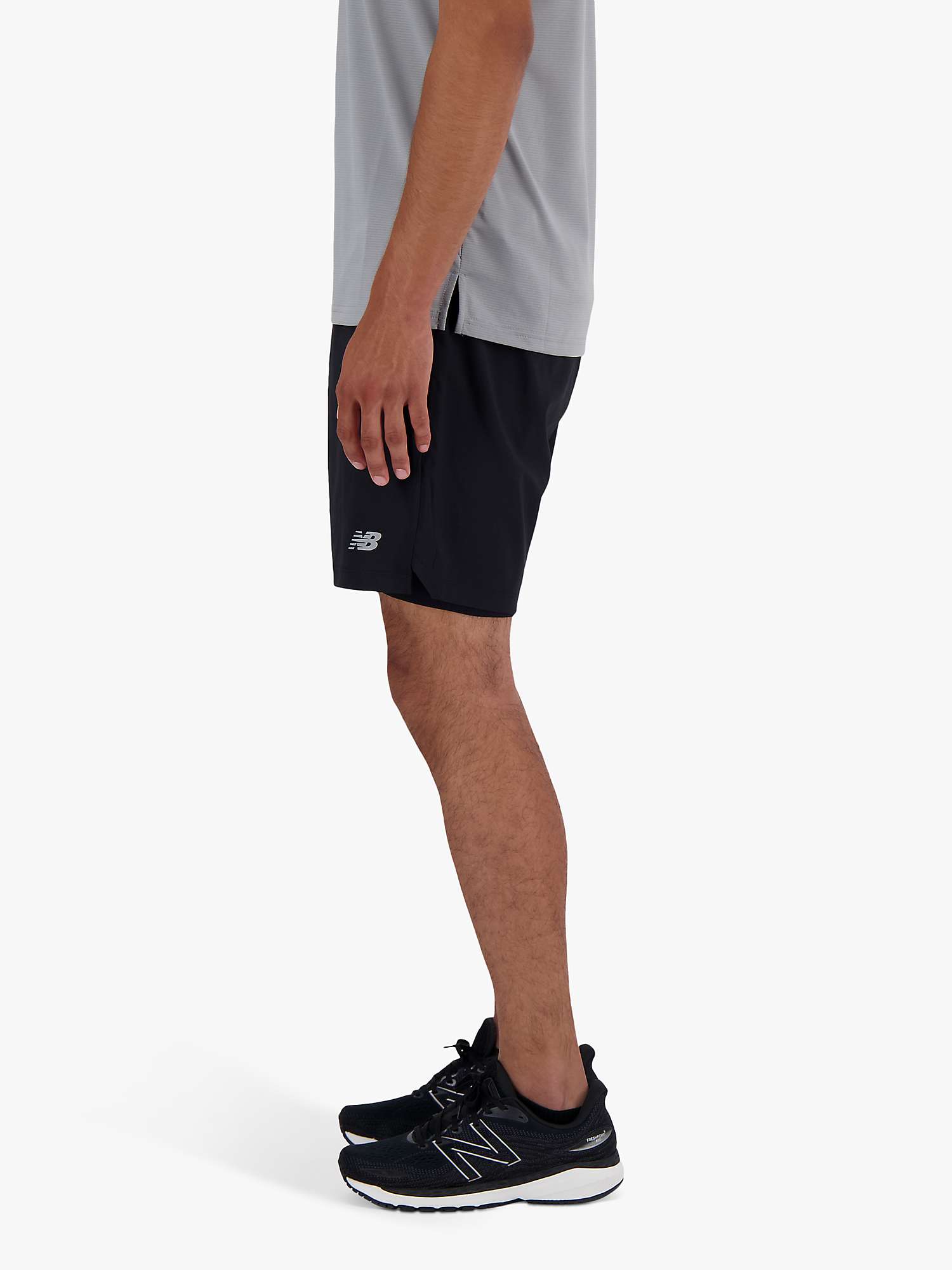 Buy New Balance Seamless 2-in-1 Shorts, Black Online at johnlewis.com