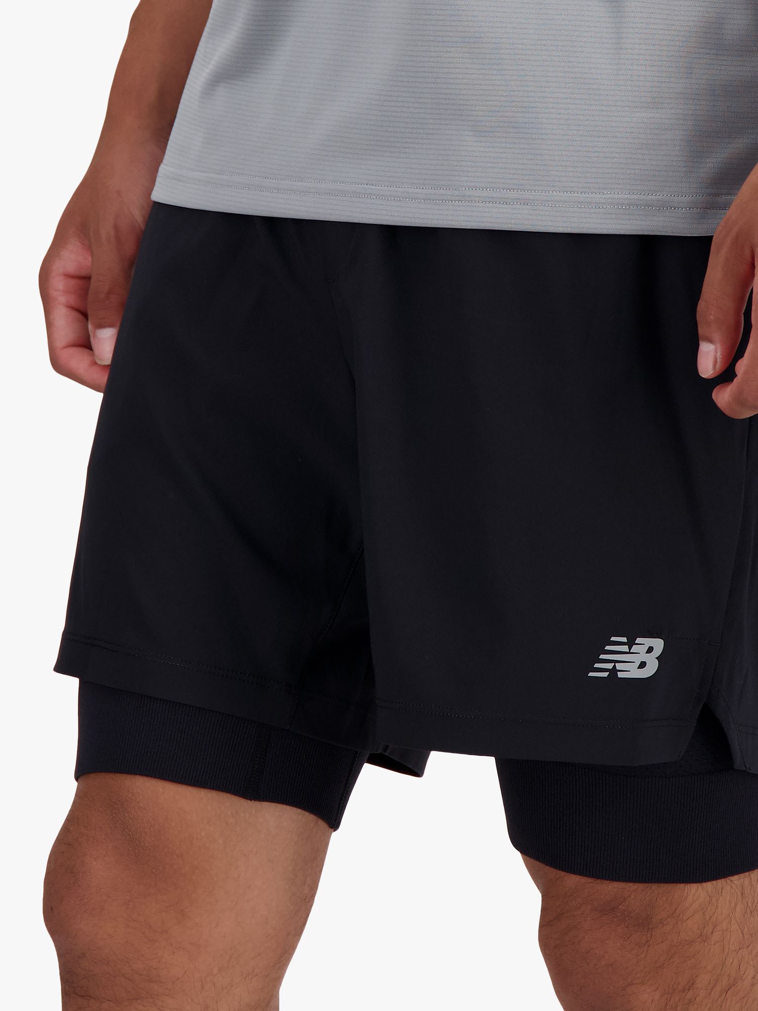 New Balance Seamless 2-in-1 Shorts, Black, XL