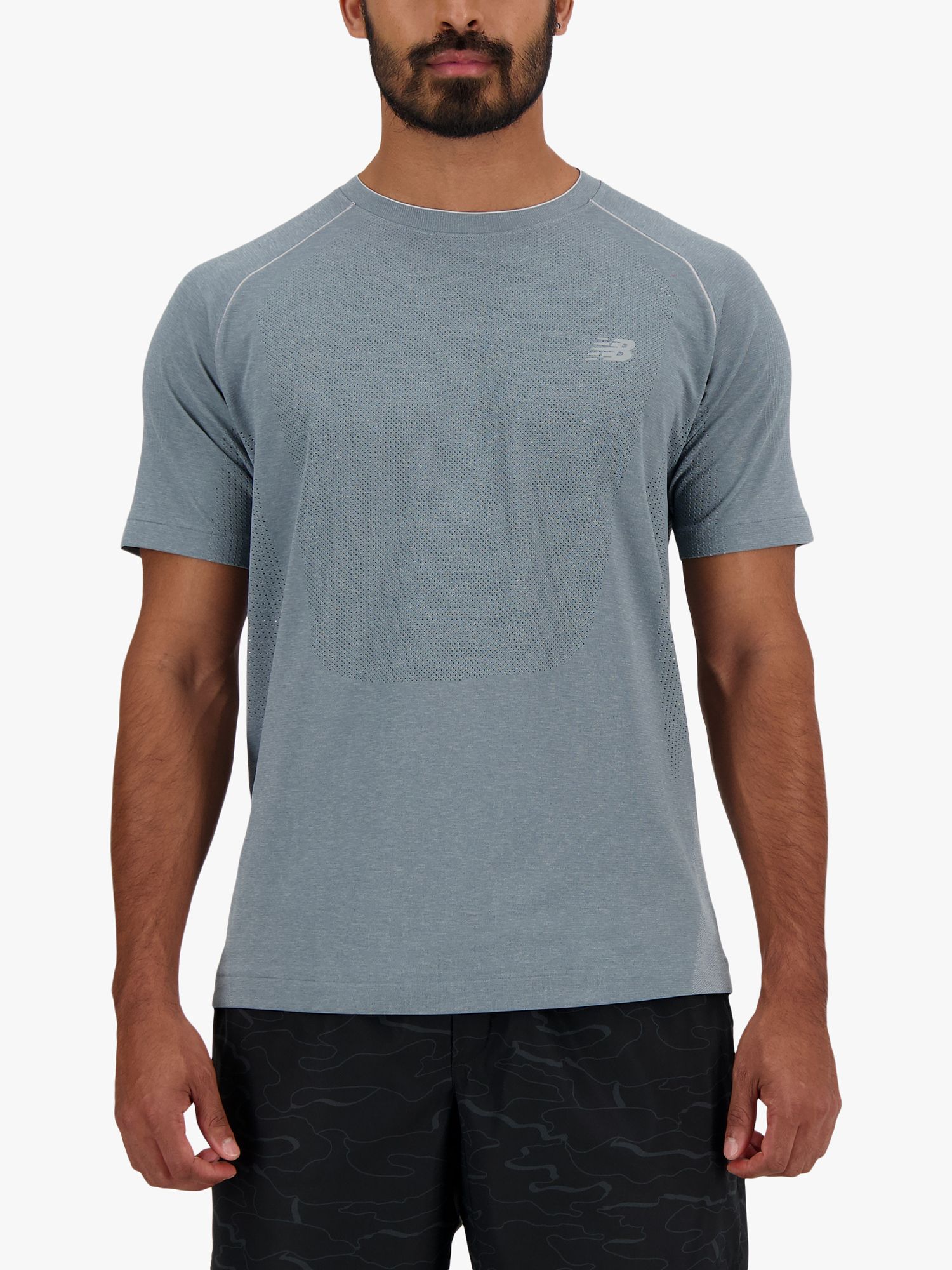 New Balance Knit T-Shirt, Athletic Grey, S