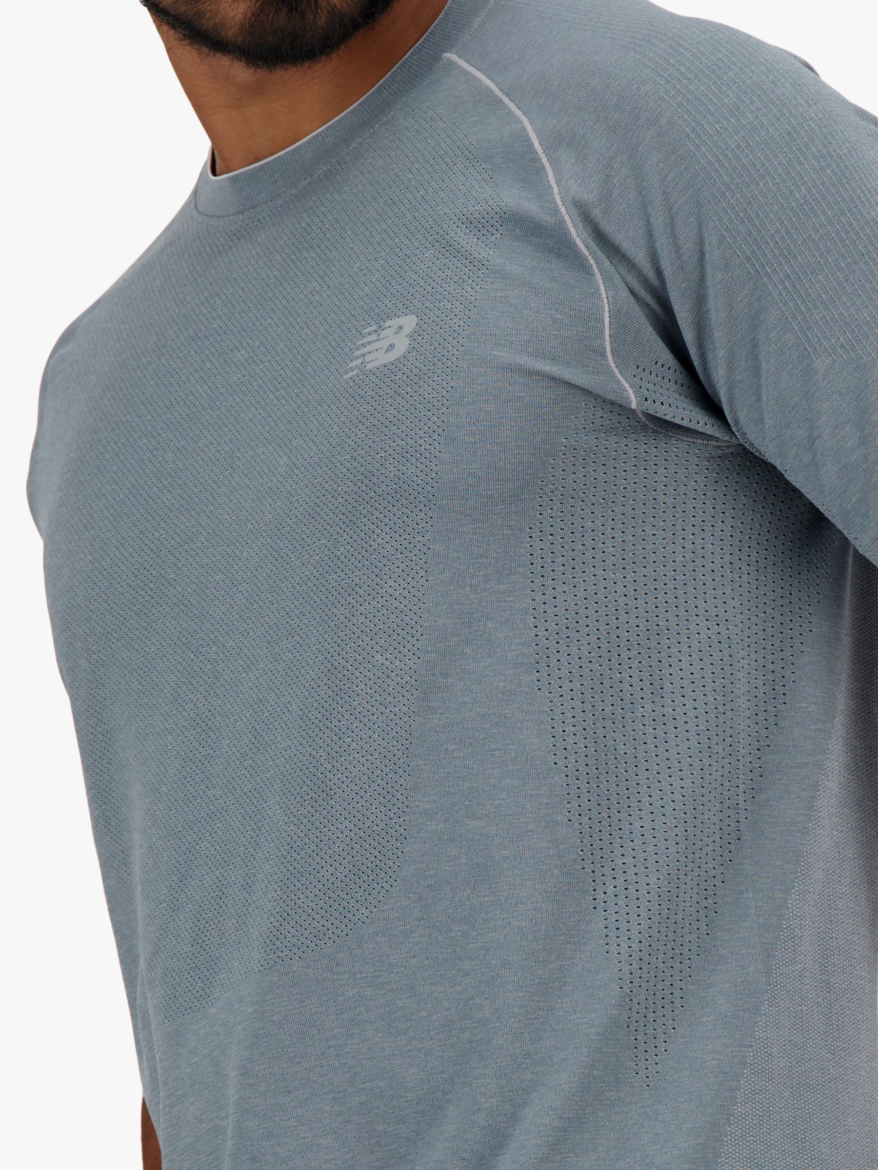 Buy New Balance Knit T-Shirt,  Athletic Grey Online at johnlewis.com
