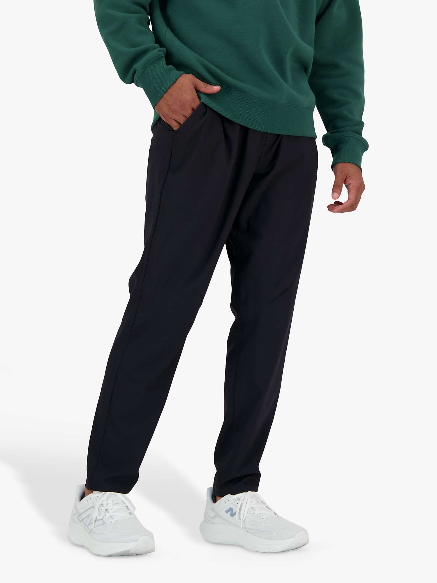 Buy New Balance Tapered Joggers, Black Online at johnlewis.com