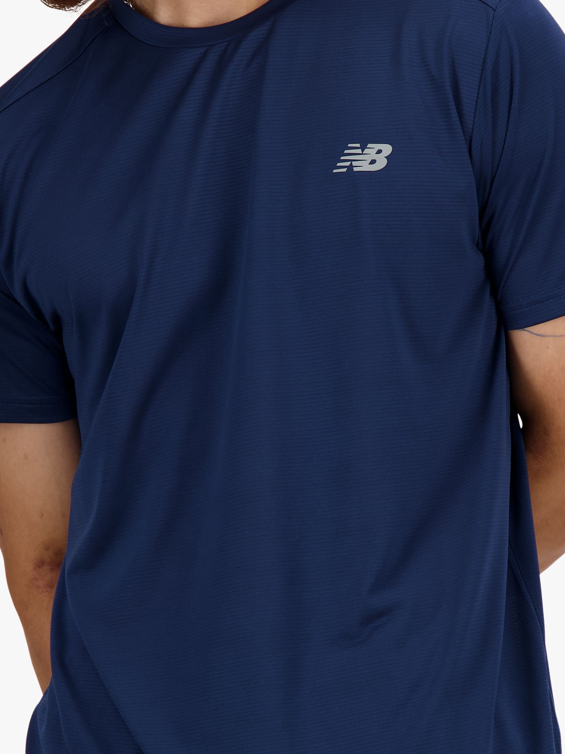 New Balance Lightweight Jersey Short Sleeve T-Shirt, Navy, M