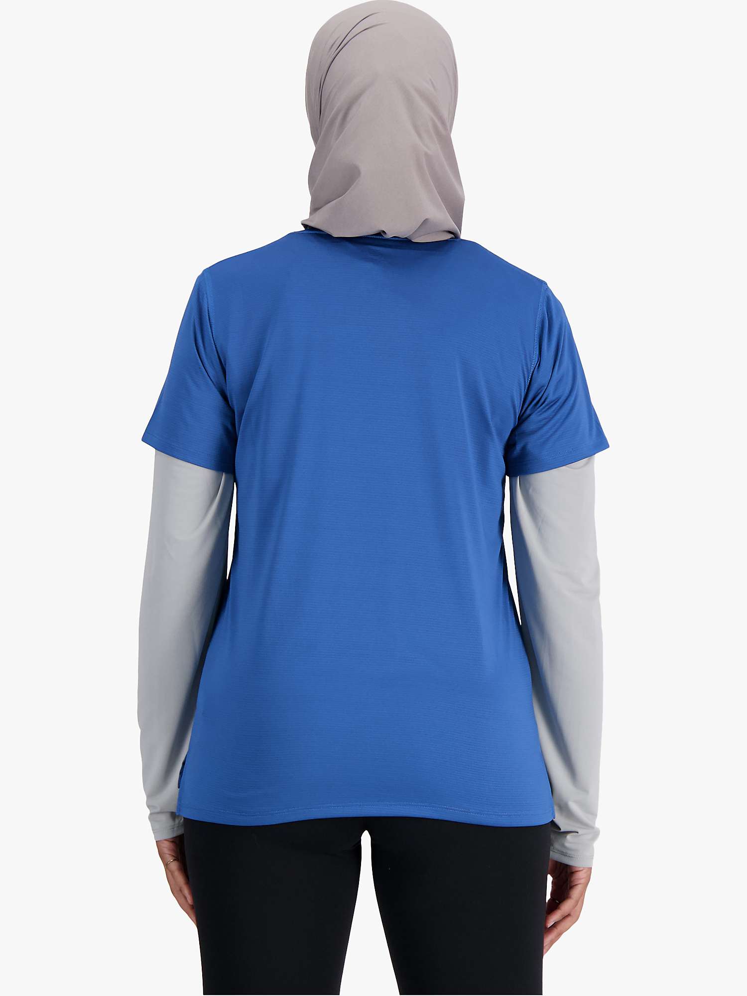 Buy New Balance Women's Short Sleeve Top, Blue Agate Online at johnlewis.com