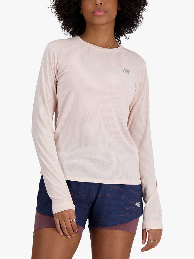 New Balance Athlete Long Sleeve Top, Quartz Pink