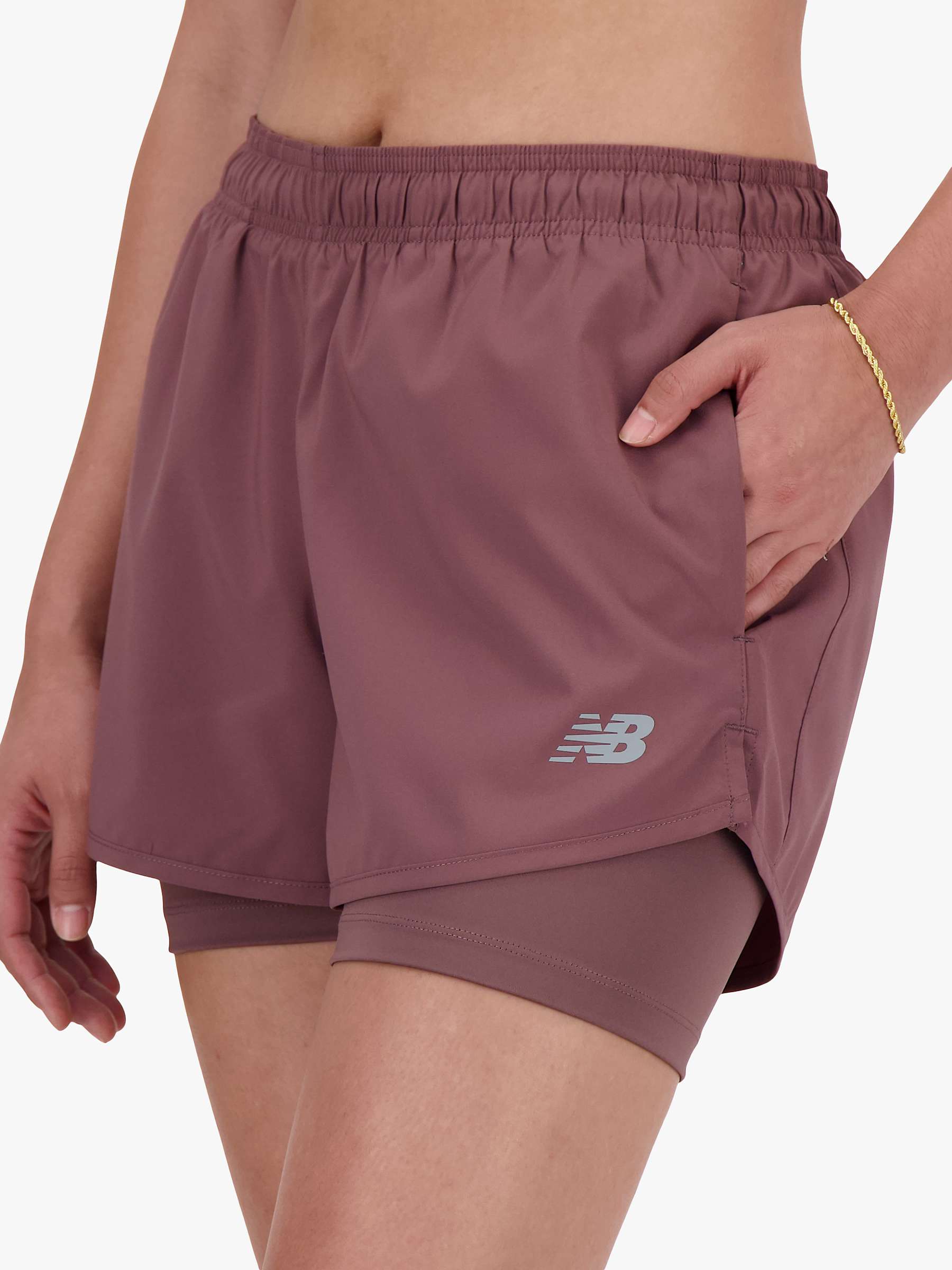Buy New Balance Women's 2-in-1 Shorts, Licorice Online at johnlewis.com
