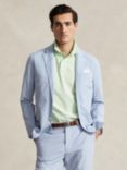 Ralph Lauren Soft Modern Seersucker Suit Jacket, Bright Blue/White, Bright Blue/White