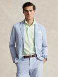 Ralph Lauren Soft Modern Seersucker Suit Jacket, Bright Blue/White