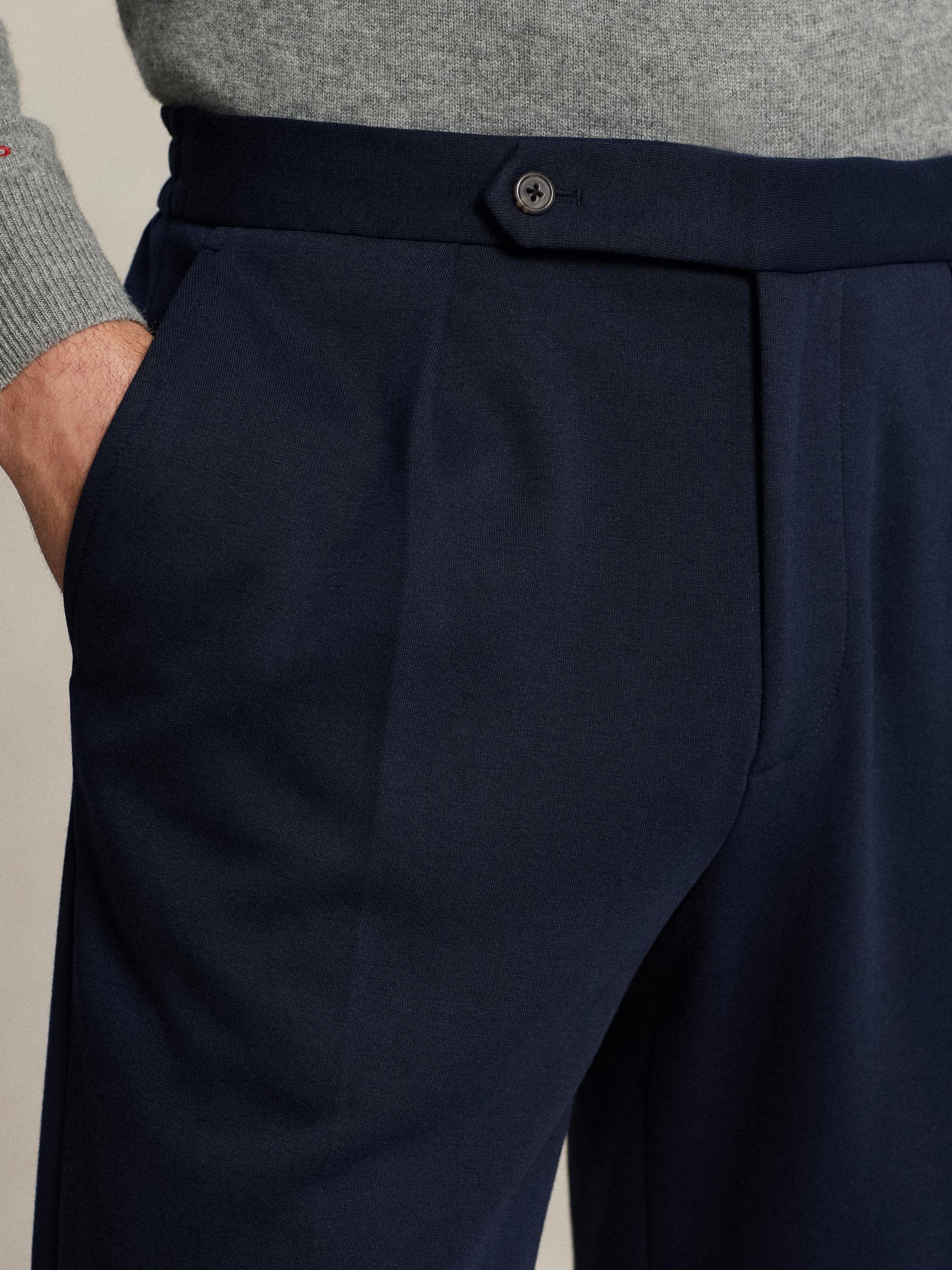Buy Ralph Lauren Pleated Double-Knit Suit Trouser, Aviator Navy Online at johnlewis.com