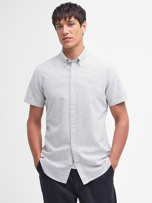 Barbour Stripe Oxtown Tailored Shirt, Pale Sage